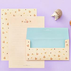 【Ardium】粉彩動物信紙組／4張信紙2張信封 （ 暖棕松鼠）