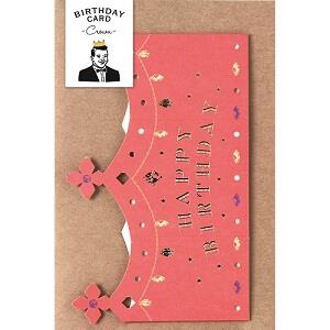 日本【LABCLIP】Birthday card系列造型生日卡片－皇冠粉【金石堂、博客來熱銷】