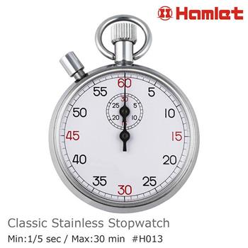 【Hamlet 哈姆雷特】不銹鋼經典機械式碼錶 60秒制 1/5秒【金石堂、博客來熱銷】
