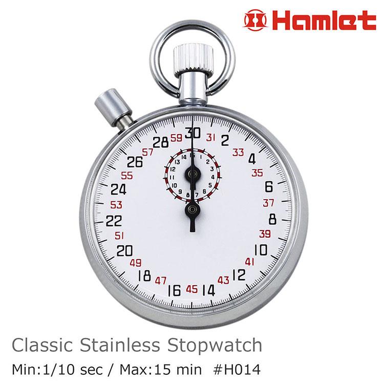 【Hamlet 哈姆雷特】不銹鋼經典機械式碼錶 30秒制 1/10秒