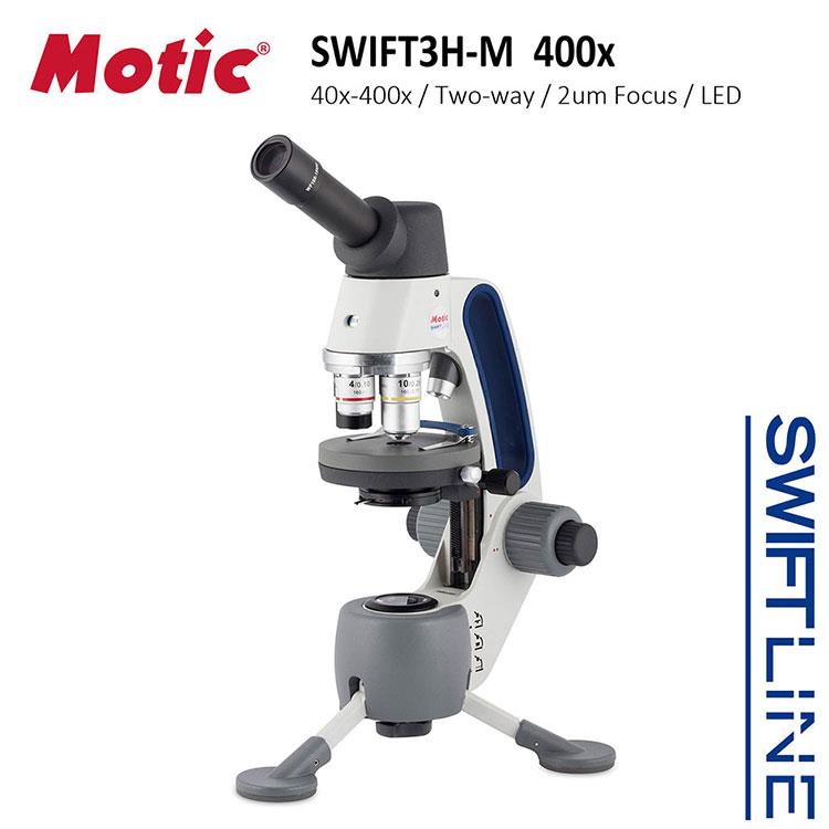 【Motic 麥克奧迪】Swift3H－M Hybrid 400x 單眼LED蓄電生物實體兩用顯微鏡