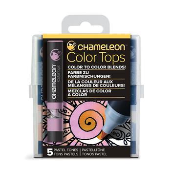 Chameleon 變色龍 麥克筆 轉色蓋 5色組 粉彩色【金石堂、博客來熱銷】