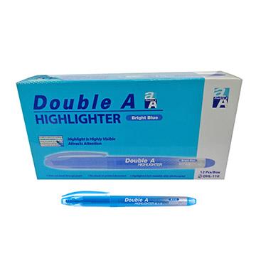 Double A螢光筆－螢光藍（12支/盒）