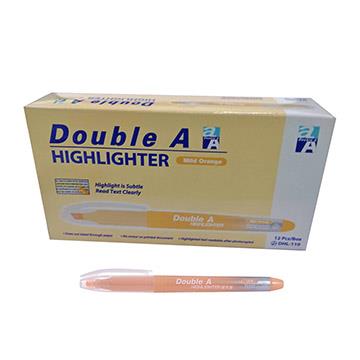 Double A淡色螢光筆－淡橘（12支/盒）
