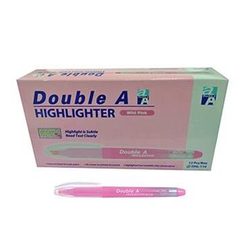 Double A淡色螢光筆－淡粉（12支/盒）【金石堂、博客來熱銷】