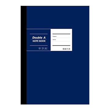 Double A A5布膠筆記本（深藍）－橫線內頁DANB18008