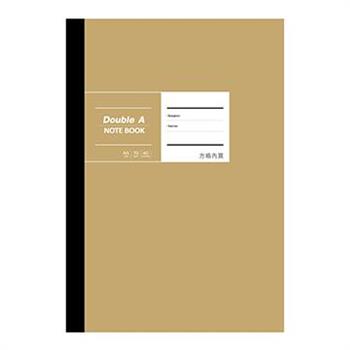 Double A A5布膠筆記本（黃牛皮）－方格內頁DANB18014【金石堂、博客來熱銷】