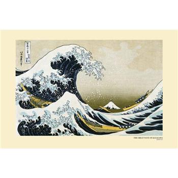 【浮世繪】葛飾北齋－神奈川沖浪裏 英國進口海報