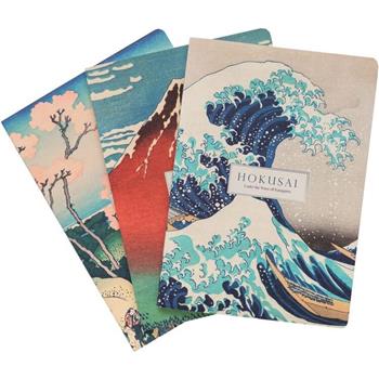 【浮世繪】葛飾北齋A5和風筆記本三入組