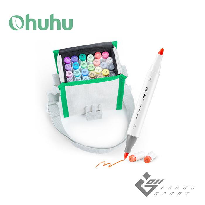 Ohuhu 24色雙頭酒精性麥克筆套組 - 鮮明色系