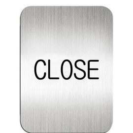 迪多 deflect-o 鋁質方形貼牌-英文CLOSE"關門" (商店)指示 611210S