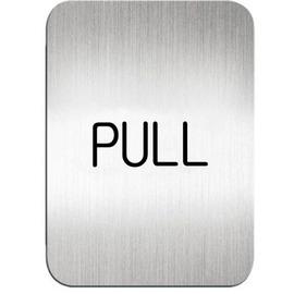 迪多 deflect-o 鋁質方形貼牌-英文PULL"拉" 指示 611310S