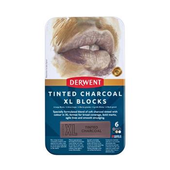 DERWENT德爾文水性木炭塊XL 6色