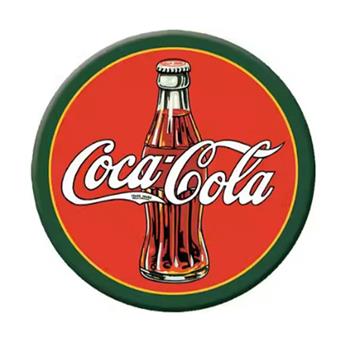 【Coca-Cola 可口可樂】經典玻璃瓶圓型冰箱磁鐵