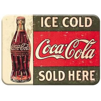 【Coca-Cola 可口可樂】ICE COLD玻璃瓶懷舊風冰箱磁鐵
