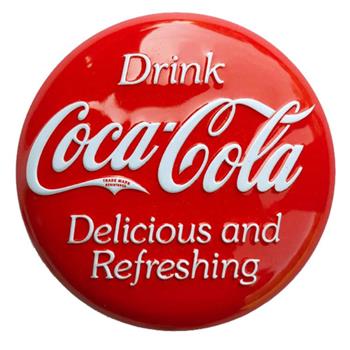 【Coca-Cola 可口可樂】LOGO圓形冰箱磁鐵-紅