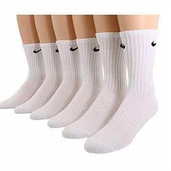 Nike 學生運動款白色中統襪子6入組【金石堂、博客來熱銷】