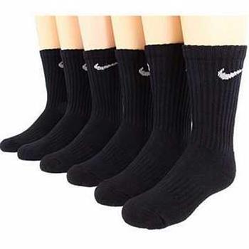 Nike 學生運動款黑色中統襪子6入組【金石堂、博客來熱銷】