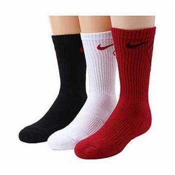 Nike 學生運動款黑白紅色中統混搭襪子3入組【金石堂、博客來熱銷】