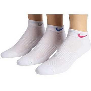 Nike 2015女時尚舒適低切白色運動短襪3入組