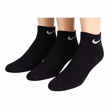 Nike 學生透氣款黑色運動低切短襪3入組