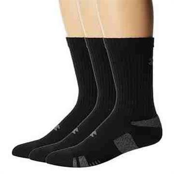 Under Armour 男時尚HeatGear黑色中筒運動襪3件組【金石堂、博客來熱銷】