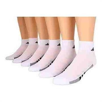 【Adidas】男女學童白色運動短襪6入組【金石堂、博客來熱銷】