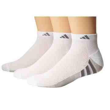【Adidas】男Climacool白色輕柔短襪3入組