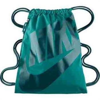 【Nike】時尚Logo標誌抽繩小背包－深翠綠色【預購】【金石堂、博客來熱銷】