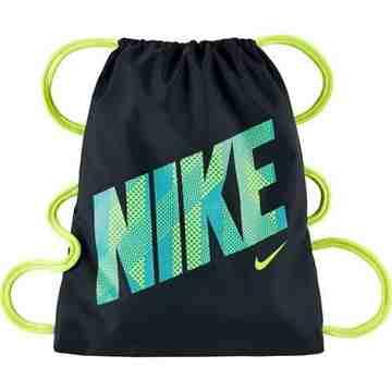 【Nike】兒童時尚Logo標誌抽繩小背包－黑色【預購】