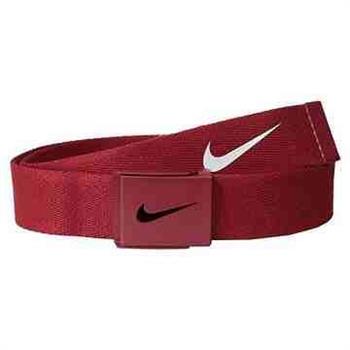 【Nike】2015金屬扣旋風標誌棉軟織帶紅色皮帶【金石堂、博客來熱銷】