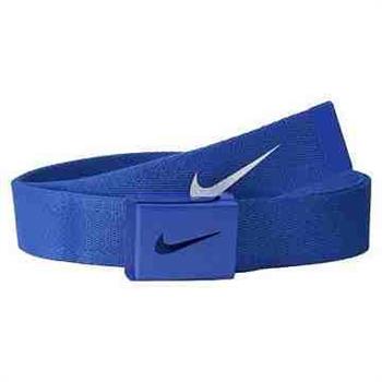 【Nike】2015金屬扣旋風標誌棉軟織帶靛藍色皮帶【金石堂、博客來熱銷】