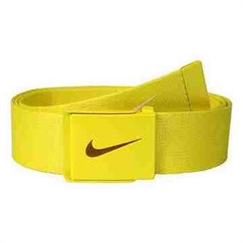 【Nike】2015金屬扣旋風標誌棉軟織帶黃色皮帶【金石堂、博客來熱銷】