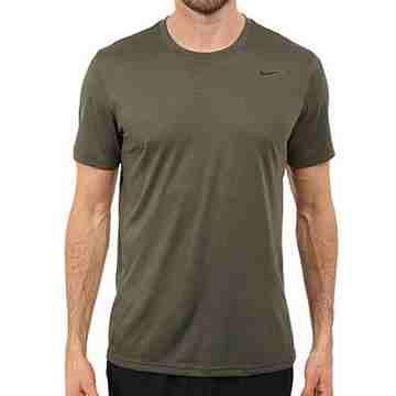 Nike 男時尚Legend橄欖色機能圓短袖ㄒ恤