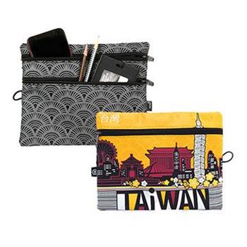 【TAiWAN】三層收納包－澄黃