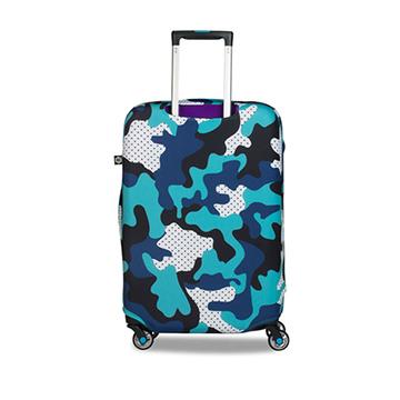 【BG Berlin】行李箱套－藍迷彩 S （適用17－21吋行李箱）