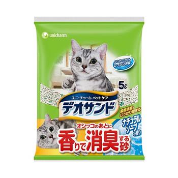日本Unicharm消臭大師尿尿後消臭貓砂－肥皂香（5L x 4包/箱）【金石堂、博客來熱銷】
