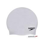 【SPEEDO】成人 基礎型 矽膠泳帽 Plain Moulded － SD8709849086灰