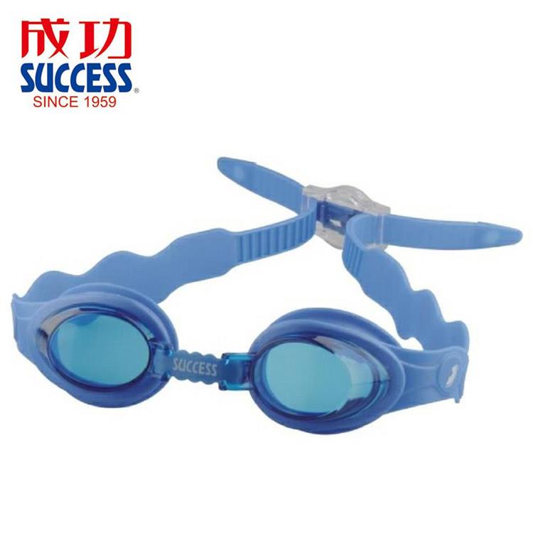 【SUCCESS 成功】S604兒童全矽膠泳鏡－藍