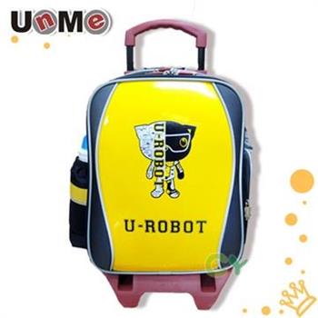【UnMe機器人】可拆折疊式後背拉桿書包／黃色【金石堂、博客來熱銷】