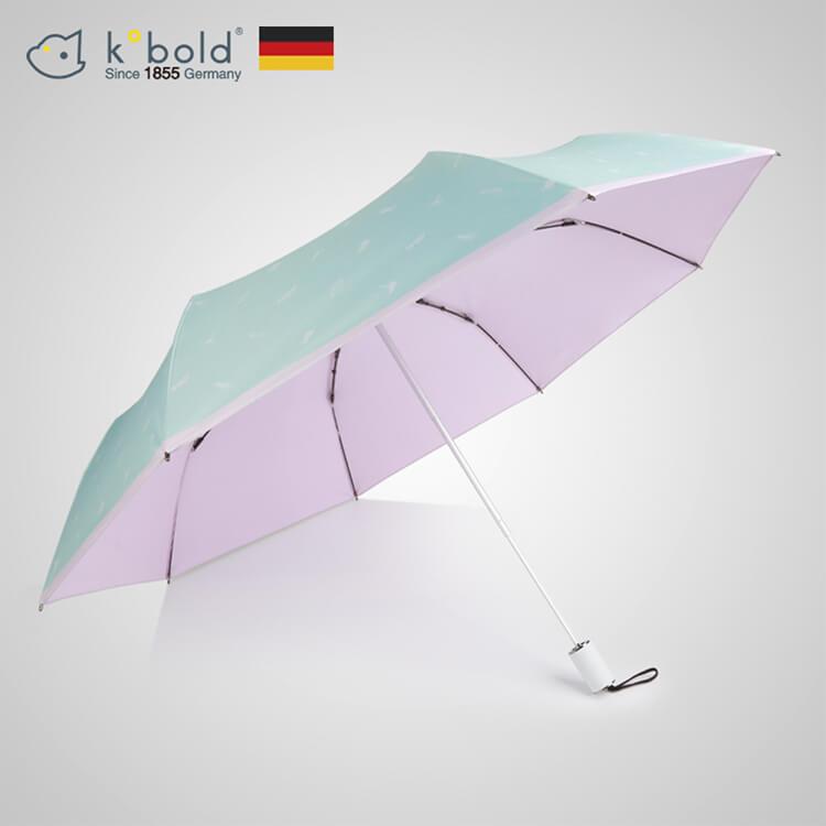【德國kobold】抗UV夏威夷風情－超輕巧 遮陽防曬三折傘－粉色