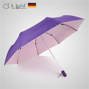 【德國kobold】抗UV粉紅女王系列－矽膠蜂巢－按摩手把－遮陽防曬三折傘－貴氣紫【金石堂、博客來熱銷】