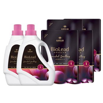 《台塑生醫》BioLead經典香氛洗衣精 紅粉佳人*（2瓶＋4包）【金石堂、博客來熱銷】