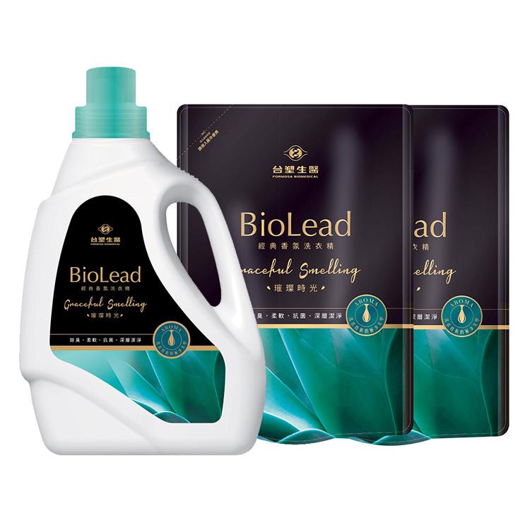 《台塑生醫》BioLead經典香氛洗衣精 璀璨時光*（1瓶+2包）