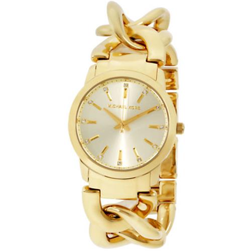 MICHAEL KORS 鎖鏈造型時尚腕錶－金色（現貨+預購）