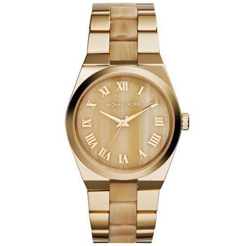 MICHAEL KORS 簡約時尚寬版金色腕錶（現貨+預購）