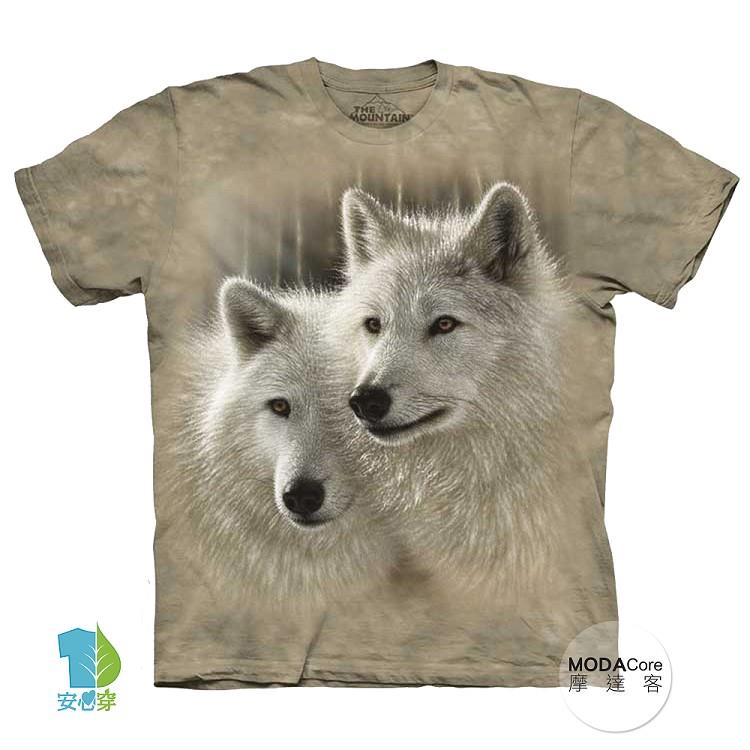 【摩達客】（預購）美國進口The Mountain 白狼知音 純棉環保藝術中性短袖T恤