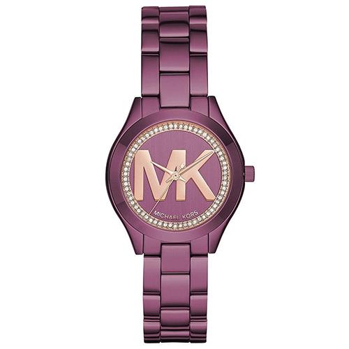 MICHAEL KORS 密鑲水晶不鏽鋼腕錶－紫（現貨+預購）