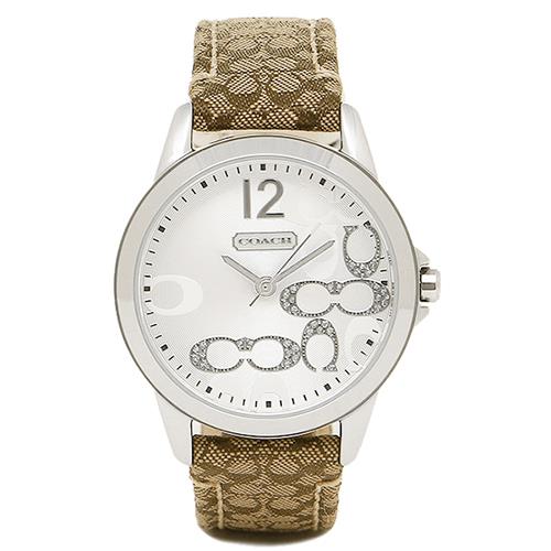 COACH 經典LOGO簡約時尚手錶－卡其（現貨＋預購）