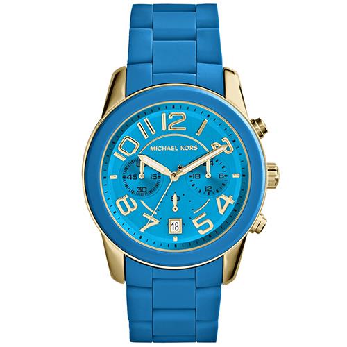 Michael Kors 三眼時尚腕錶－藍色（現貨+預購）